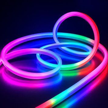 Гибкий RGB неон 220 вольт 8Вт/м SMD 2835 72д.м. IP65 8*16мм (цена 1м) 27782 фото