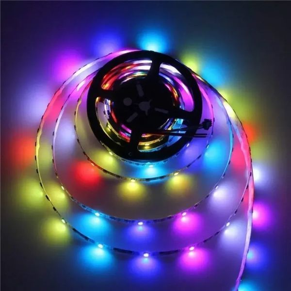 Адресная лента 24В SMART RGB светодиодная SMD 5050 60 д.м. IP20 WS2818b (цена 1м) 25433 фото